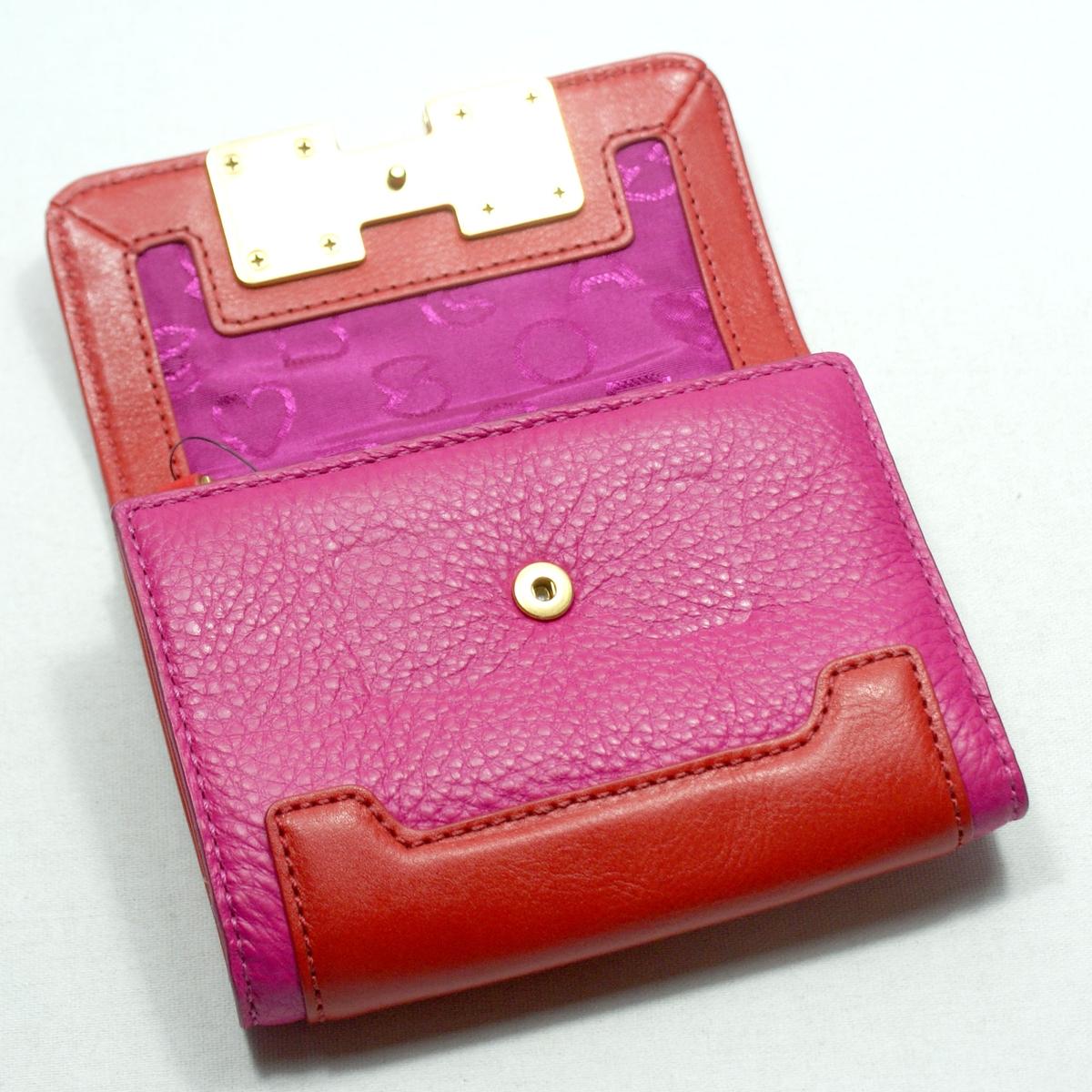 Marc By Marc Jacobs Fuchsia Leather Colorblock Flap Wallet #M3113450