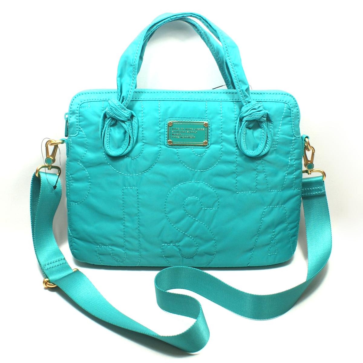 Marc By Marc Jacobs Pretty Aqua Nylon 13 Inch Laptop Bag/ Messenger Bag