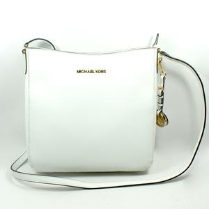 MIchael Kors Jet Set Travel White Leather Messenger/ Crossbody Bag #30T2GTVM3L | Michael Kors ...