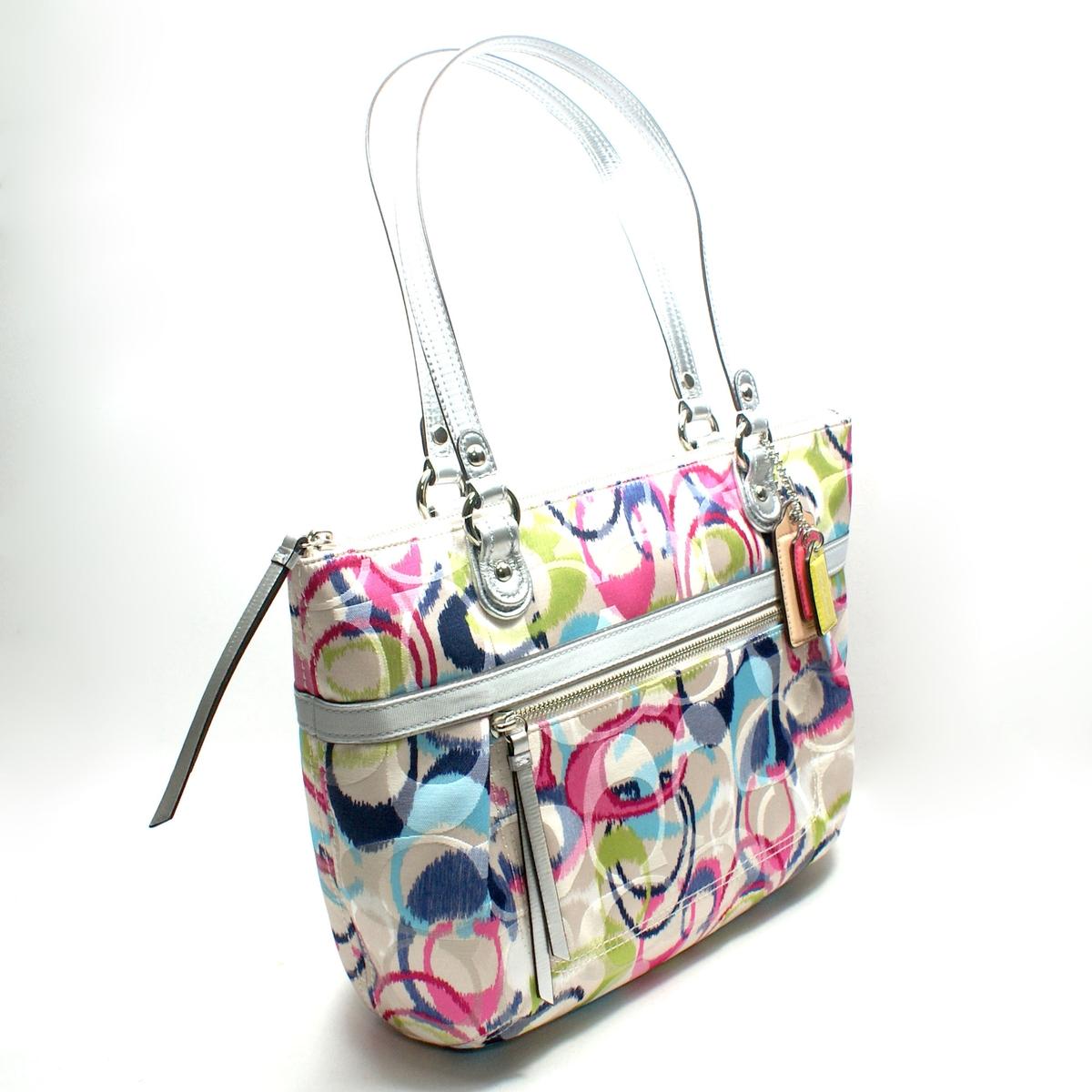Coach Poppy IKAT Signature Small Tote Bag #19877 | Coach 19877