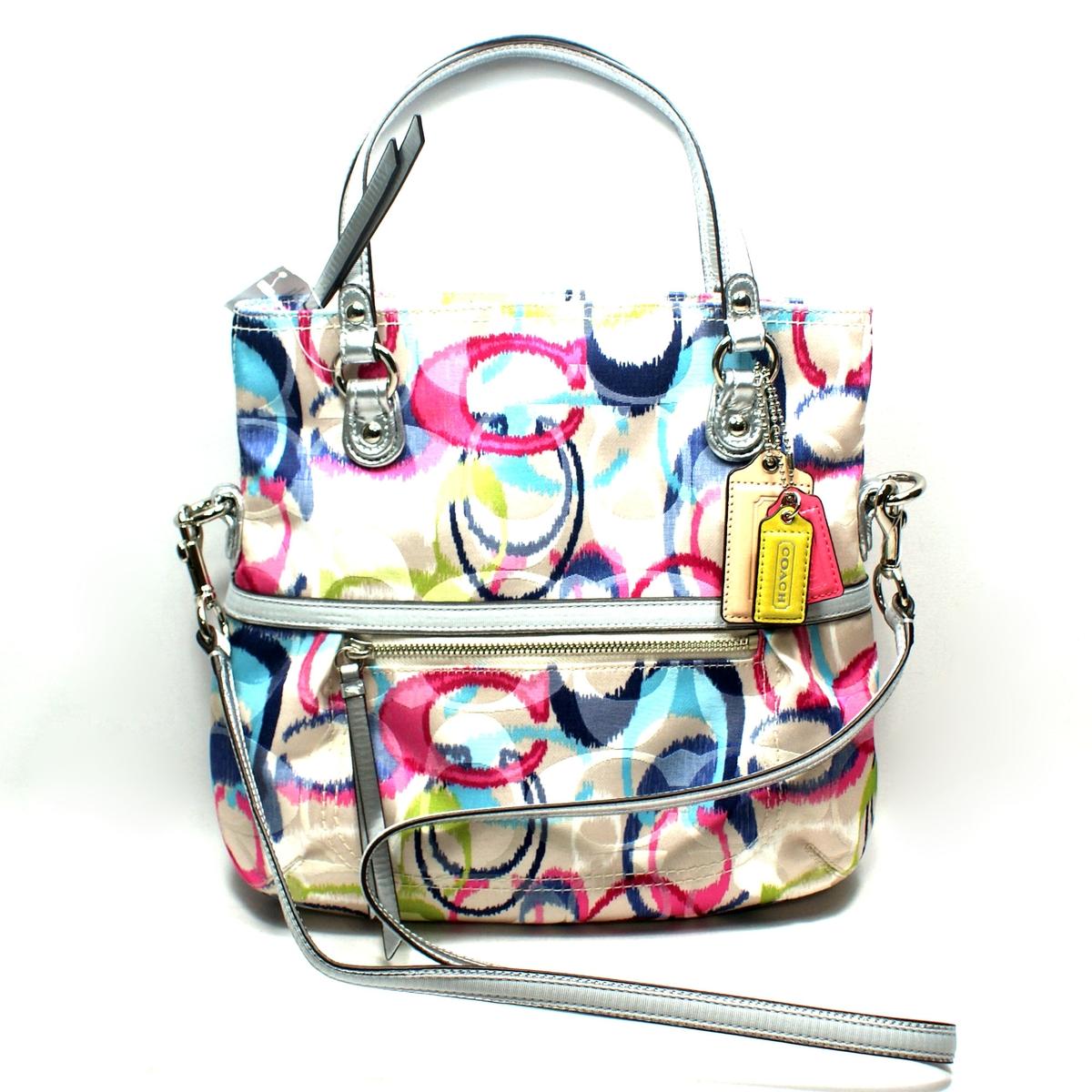 コーチ　 COACH POPPY Coach Poppy IKAT Signature Foldover Crossbody Bag/ Handbag #19873