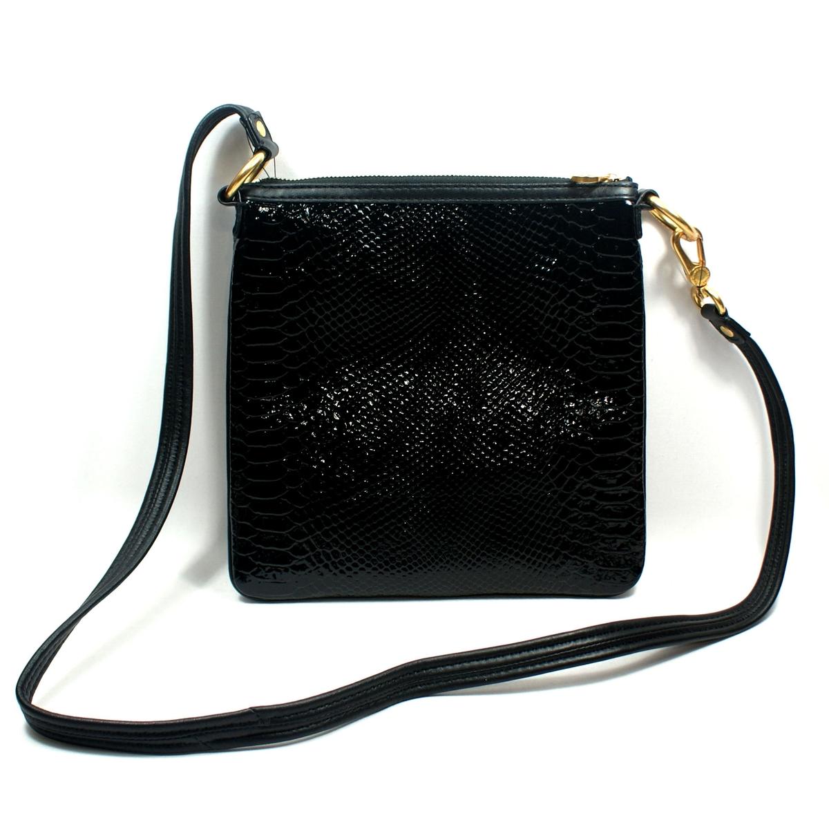 Marc By Marc Jacobs Sia Black Python Patent Leather Crossbody Bag/ Shoulder Bag #M3113213 | Marc ...
