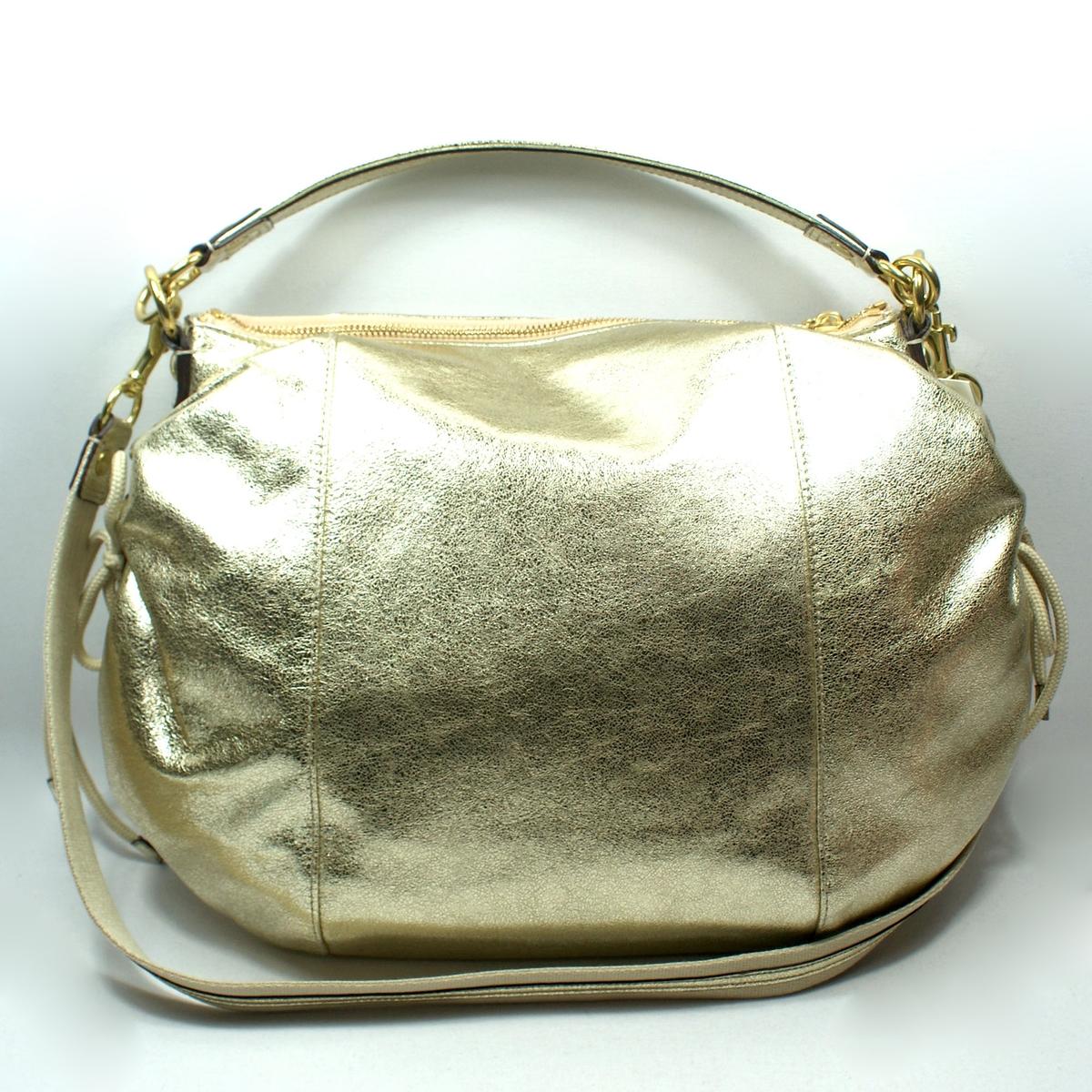 Coach Poppy Leather Jazzy Hobo/ Cross Body Bag Gold 20384E Coach 20384E