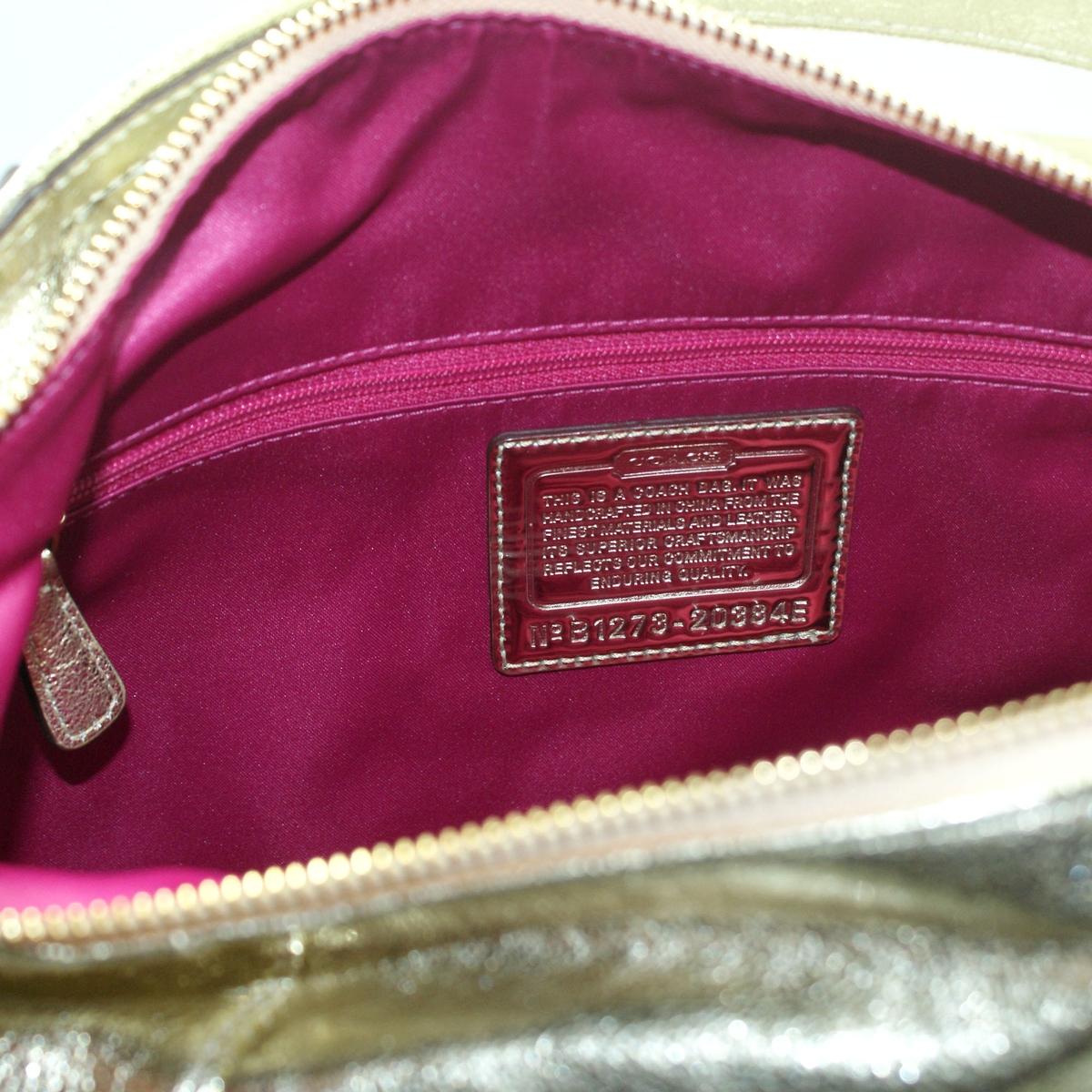 Coach Poppy Leather Jazzy Hobo/ Cross Body Bag Gold #20384E