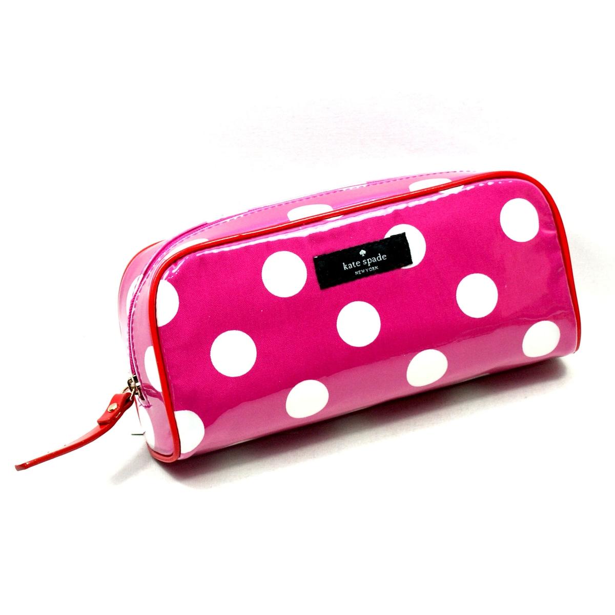 Kate Spade Small Henrietta Patchin Place Spot Cosmetic Bag Pink 