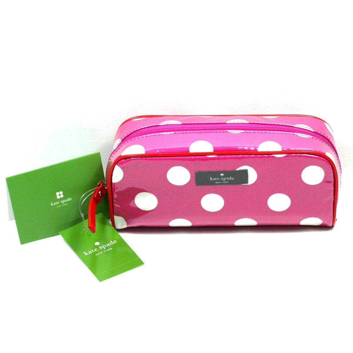 Kate Spade Small Henrietta Patchin Place Spot Cosmetic Bag Pink 