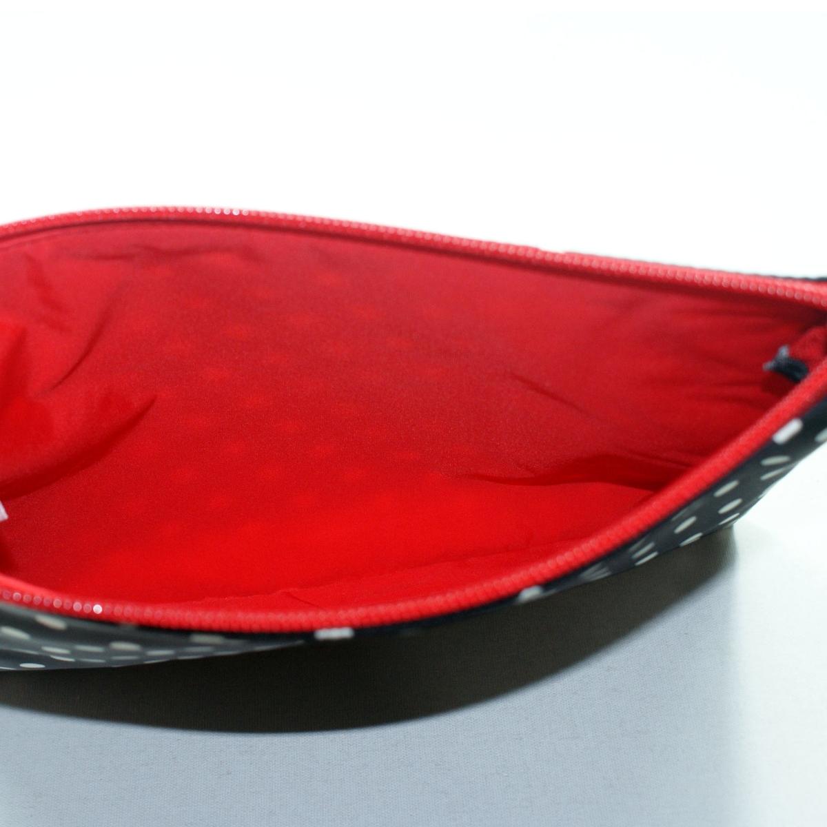 Kate Spade Spot Nylon Large Flat Pouch/ Cosmetic Bag WLRU1333 Kate