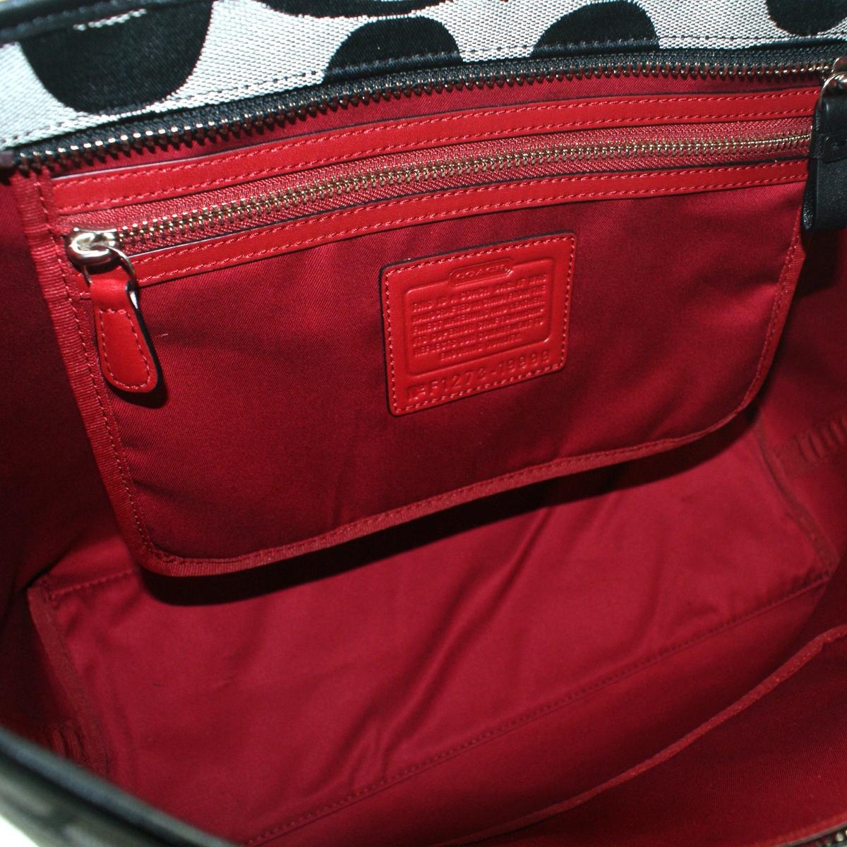 Coach Hamptons Signature Stripe Medium Tote Bag Red #19999 | Coach 