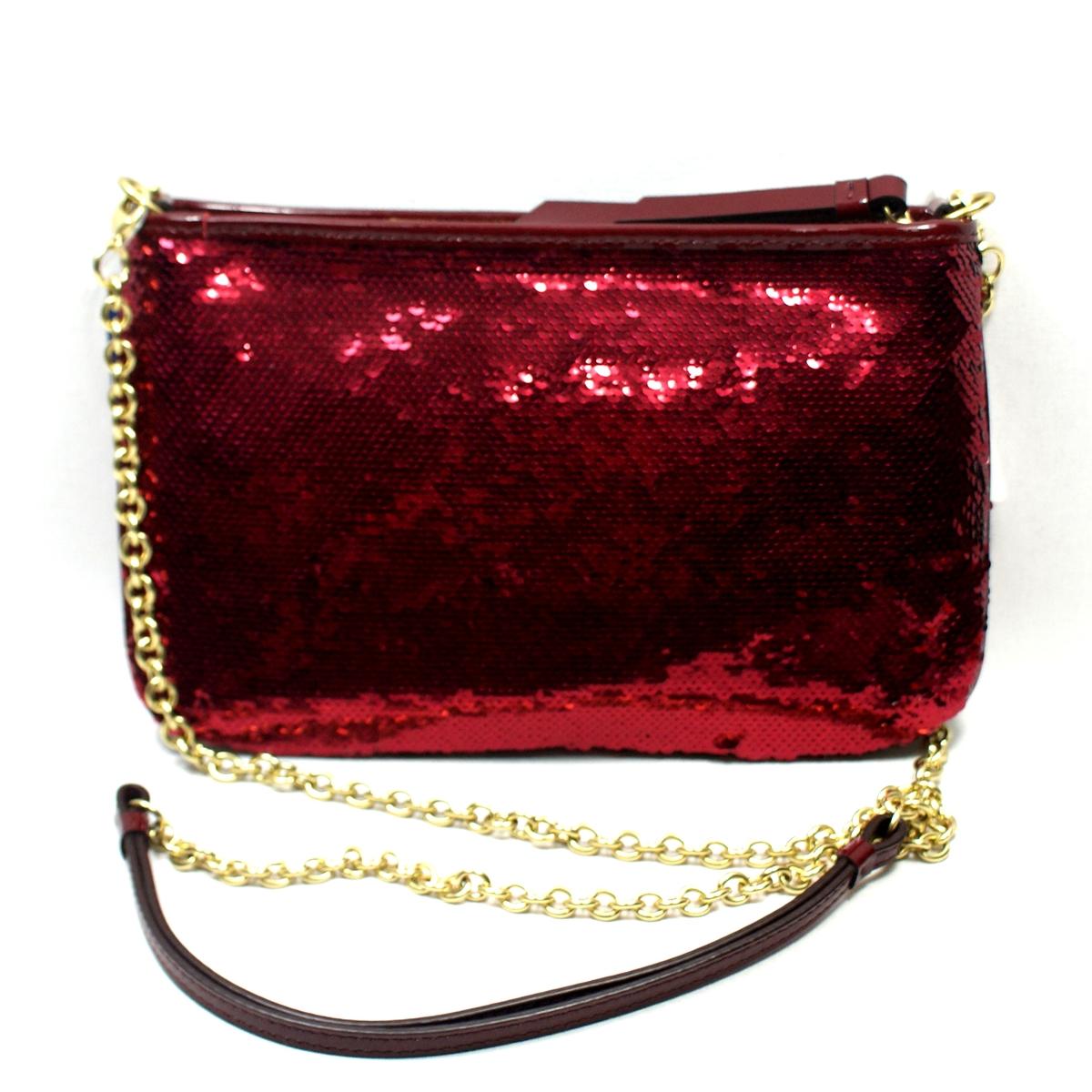 Coach Poppy Sequin Crimson Cross Body Bag #48422 | Coach 48422