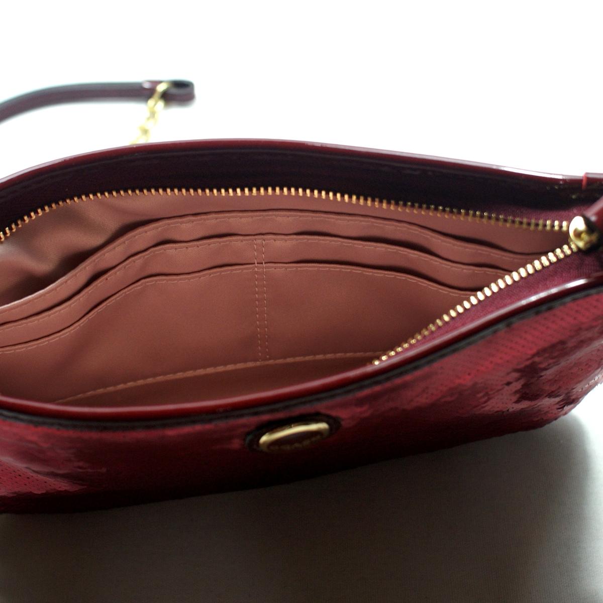 Coach Poppy Sequin Crimson Cross Body Bag #48422 | Coach 48422