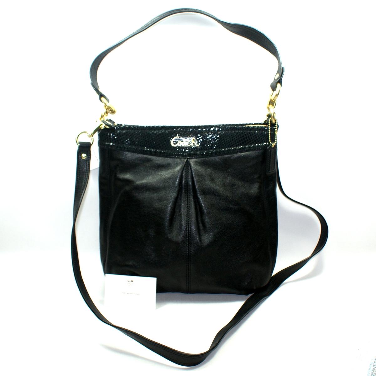 Coach Ashley Black Leather Hippie Cross Body Bag/ Shoulder Bag #20114 | Coach 20114