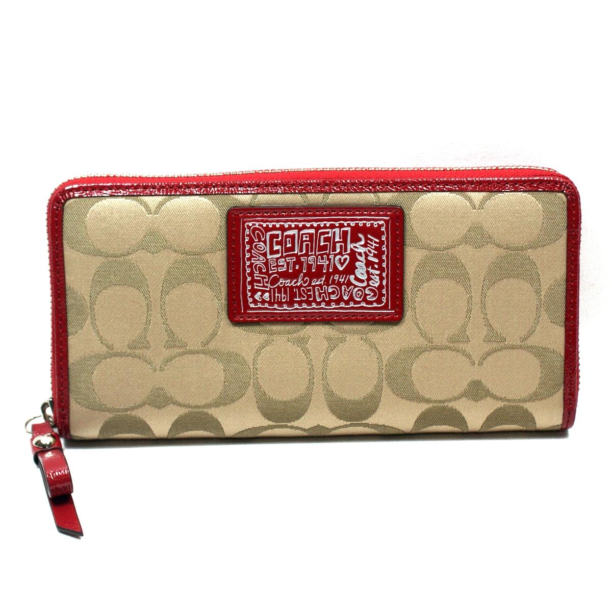 Coach Daisy Signature Sateen Zip Around Wallet/ Clutch 48120 Coach 48120