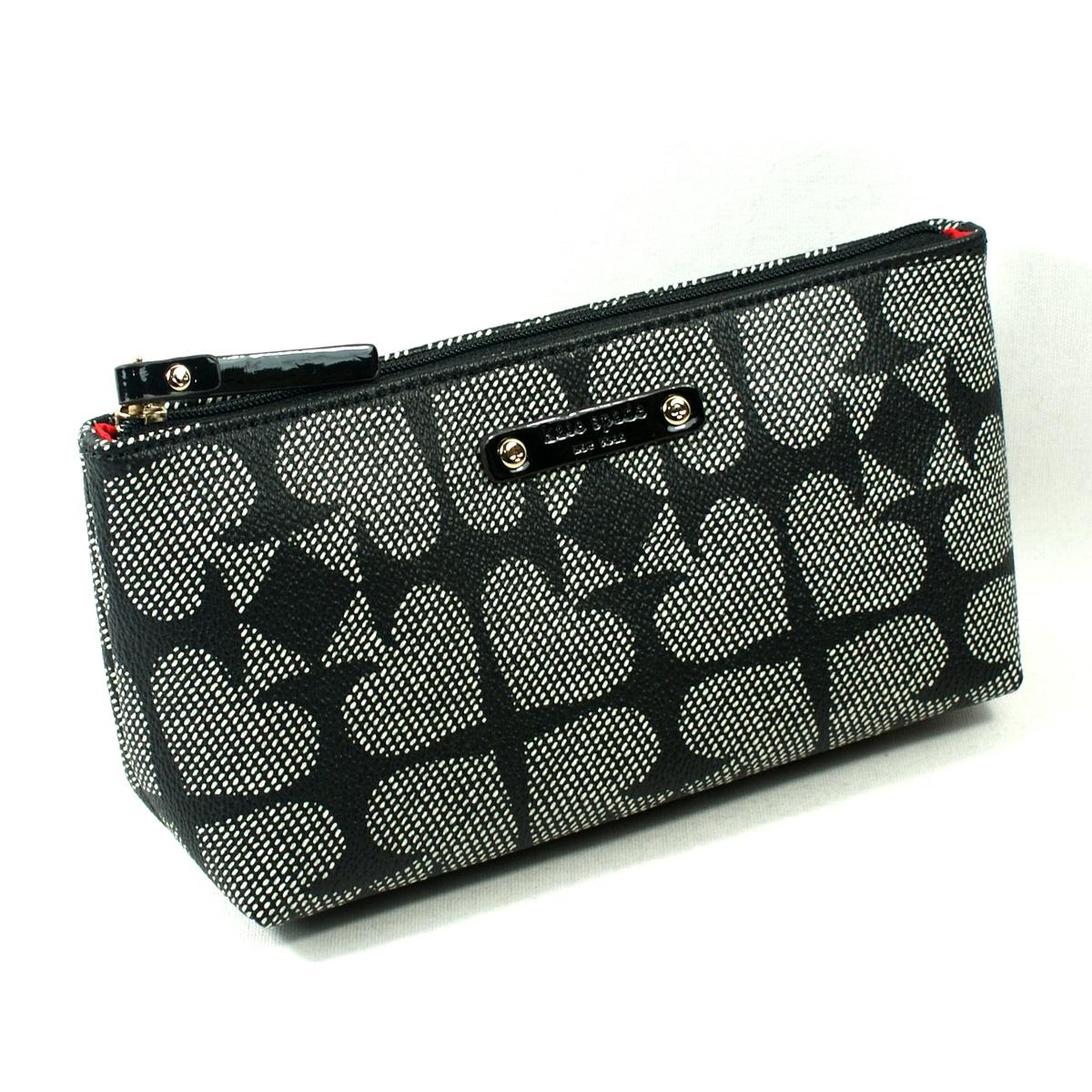 Kate Spade Little Shiloh Pebbled Ace Of Spades Pouch/ Cosmetic Bag 