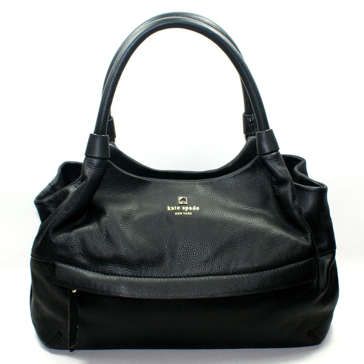 Kate Spade Stevie Grant Park Black Leather Shoulder Bag #WKRU1639 | Kate Spade WKRU1639