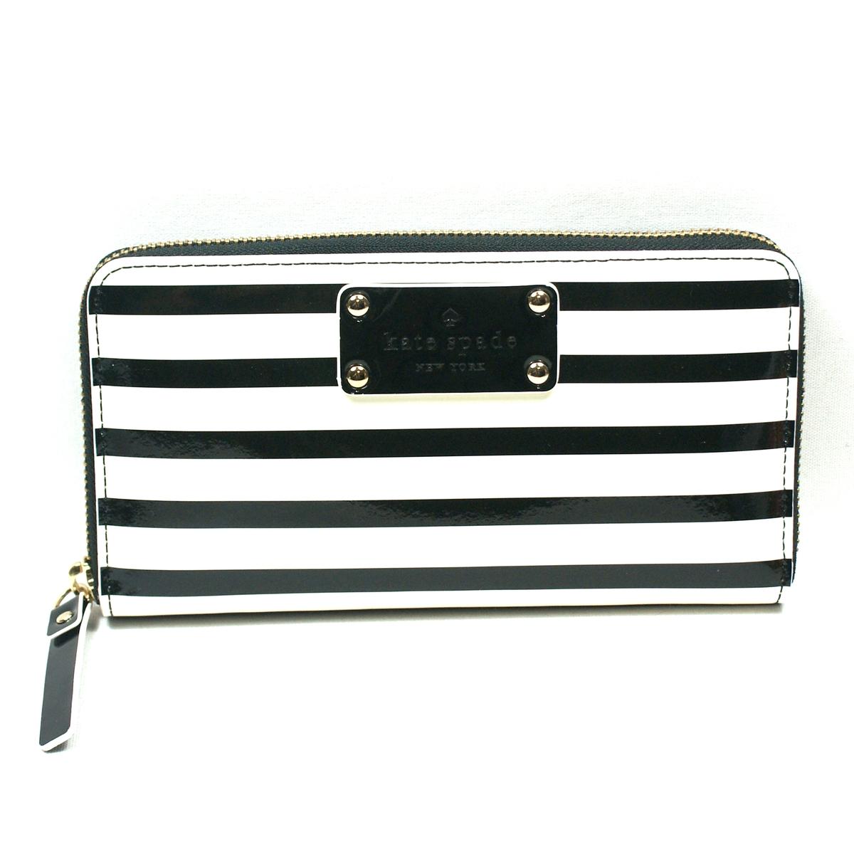Kate Spade Neda Pasadena Stripe Zip Around Wallet WLRU1297 Kate Spade WLRU1297