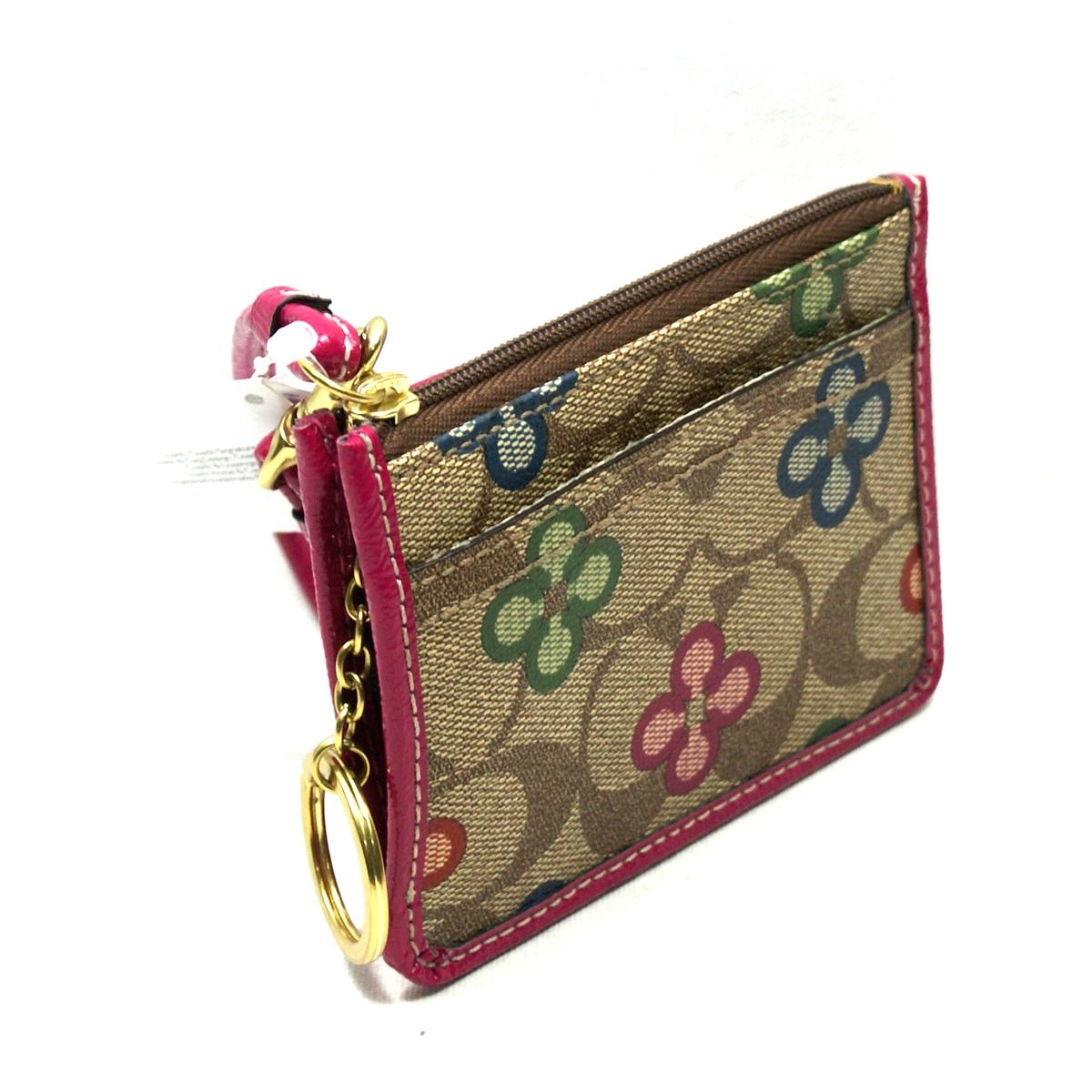 Coach Peyton Signature CLV ID Skinny Coin Purse/ Key Pouch 48852