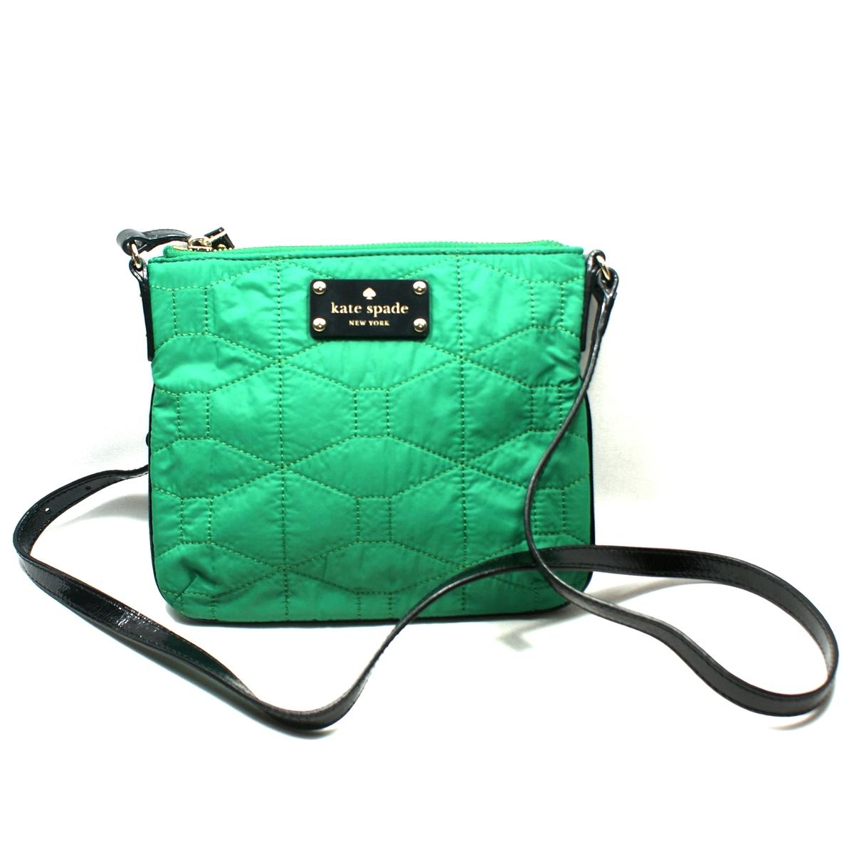 Kate Spade Tenley Signature Spade Quilted Emerald Cross Body Bag 