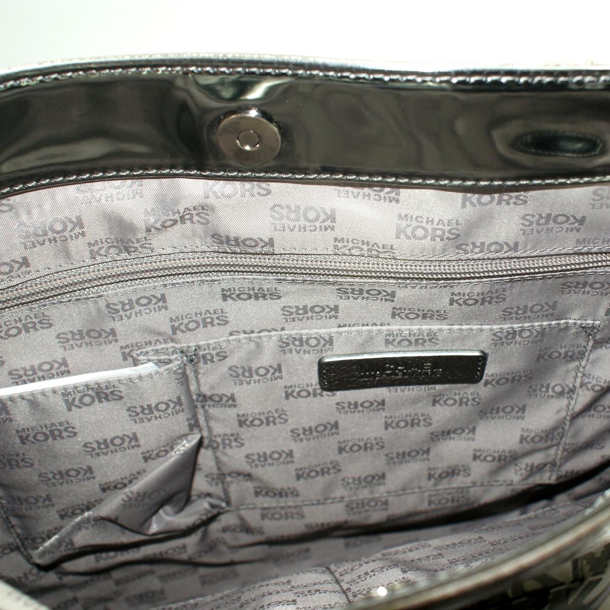 michael kors jet set metallic tote