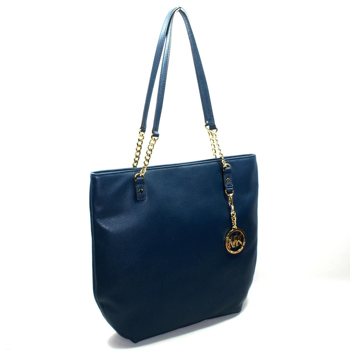 Home Michael Kors Jet Set Chain Soft Genuine Leather Tote Navy Blue Home Michael Kors Jet Set Chain Soft Genuine Leather Tote Navy Blue
