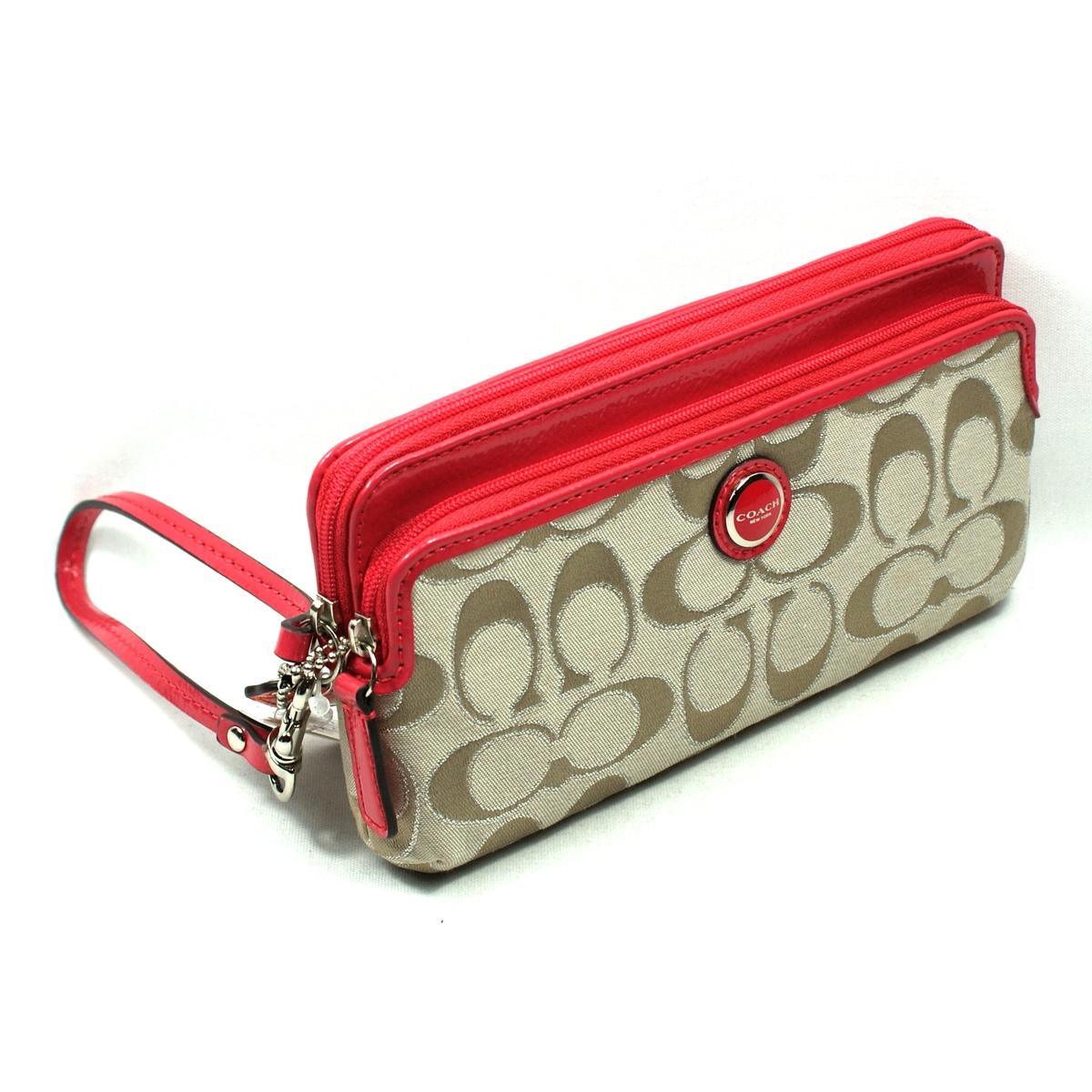 Coach Poppy Signature Multi Camp Wallet/ Wristlet/ Clutch #47897 | Coach 47897