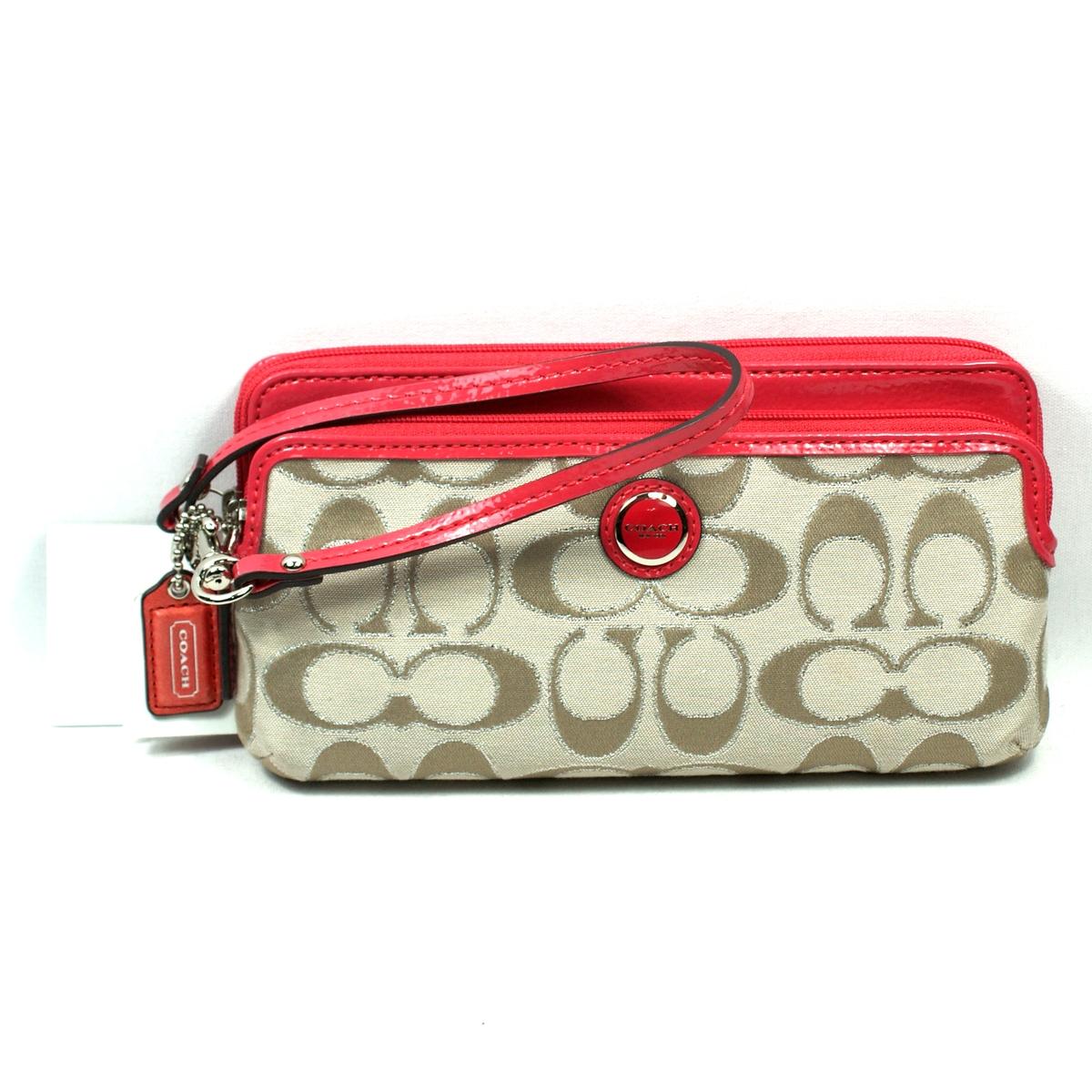 Coach Poppy Signature Multi Camp Wallet/ Wristlet/ Clutch #47897 | Coach 47897