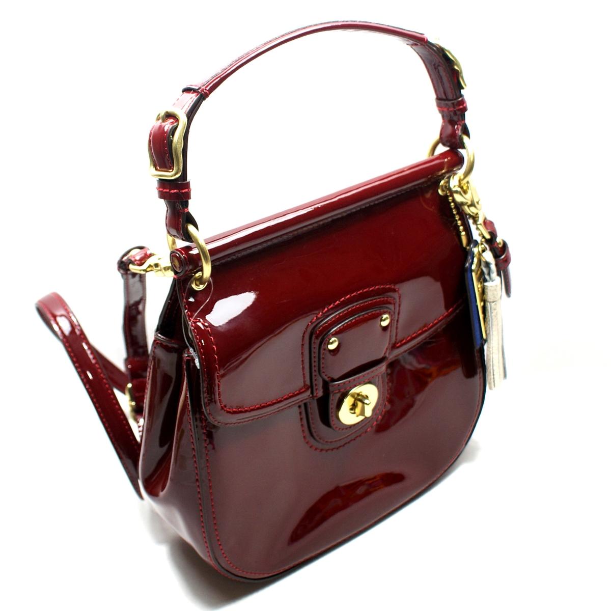 Coach Patent New Willis Handbag Crossbody Bag Crimson #21244 | Coach ...