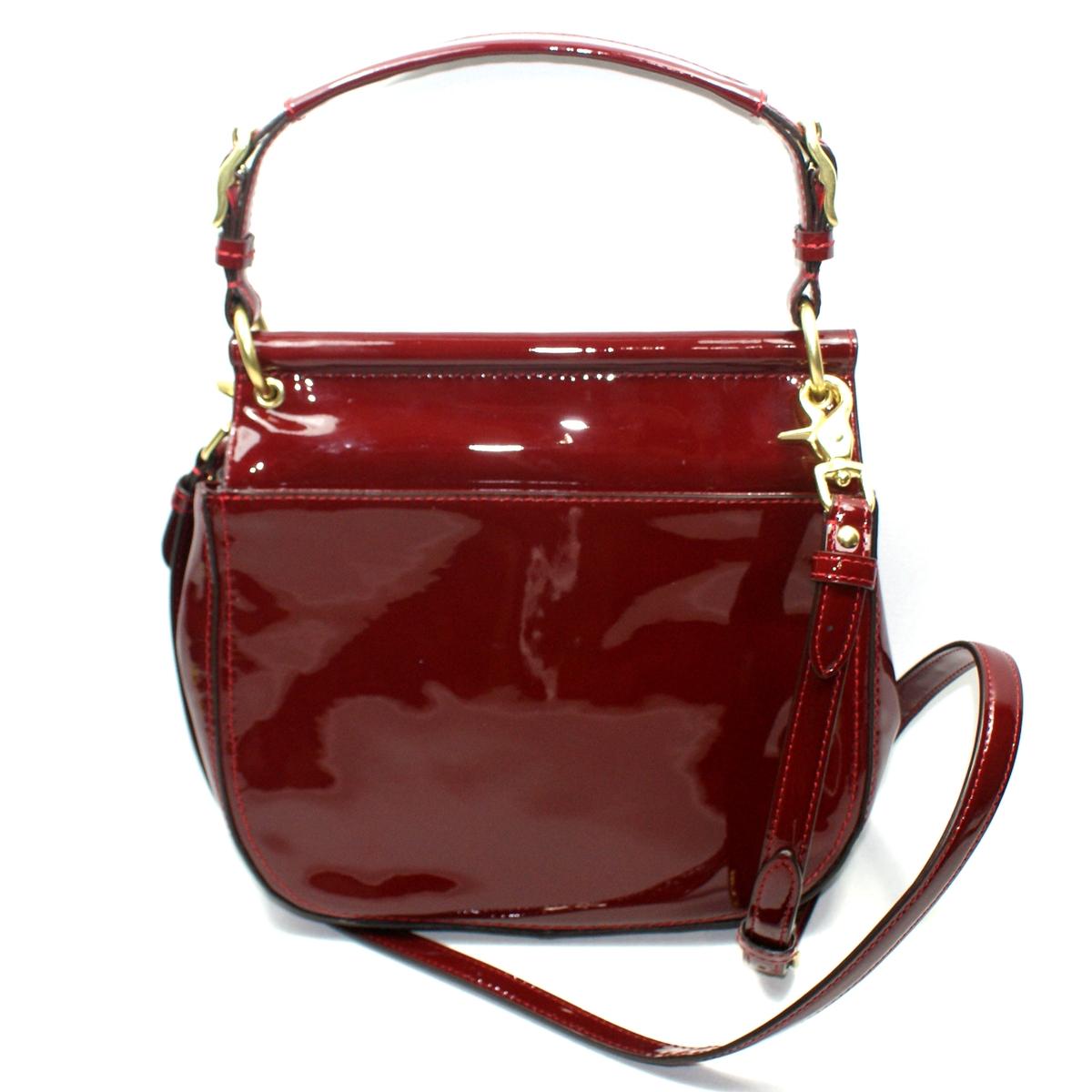 Coach Patent New Willis Handbag/ Crossbody Bag Crimson #21244 | Coach 21244