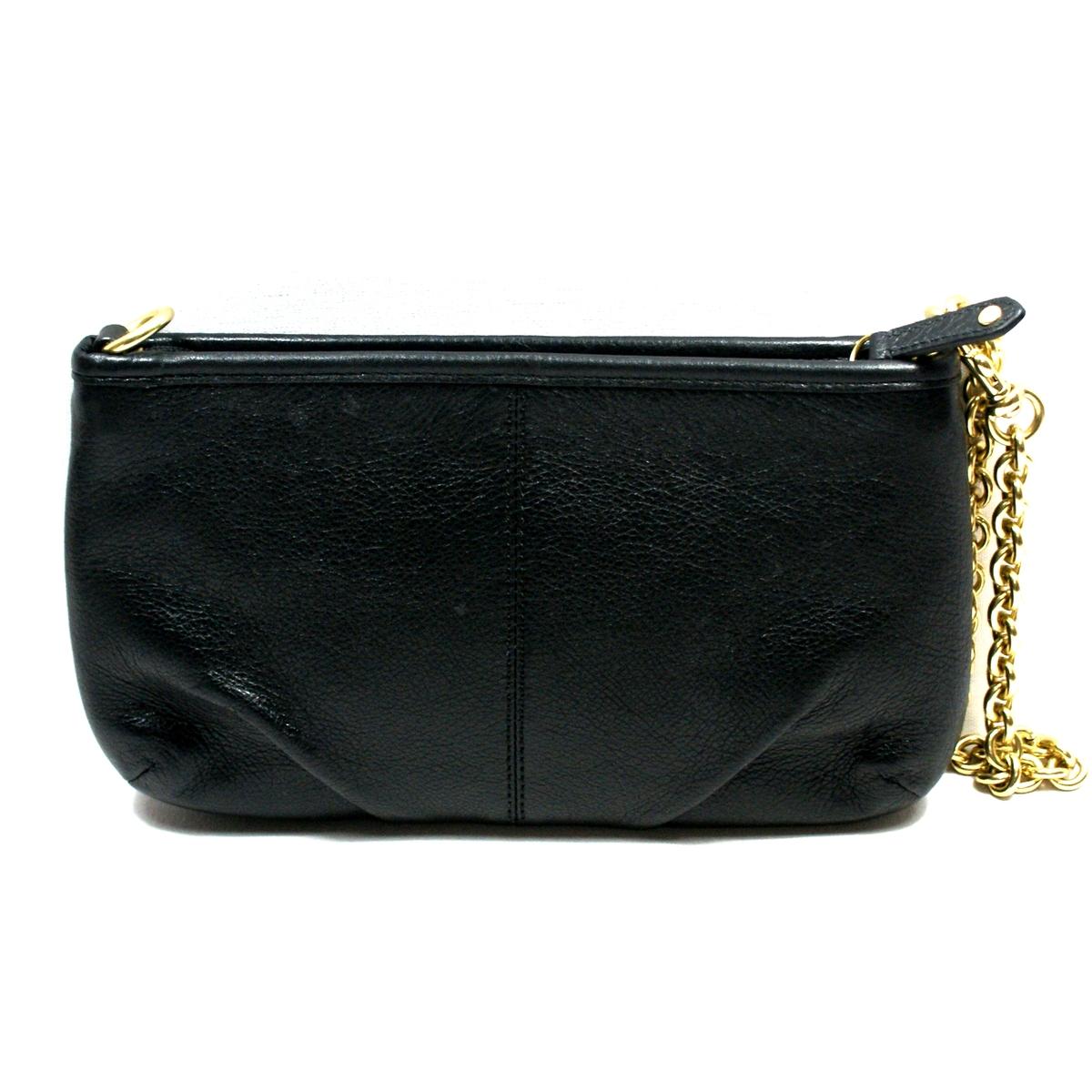 Coach Madison Leather Large Chainlink Wristlet Black #48669 | Coach 48669