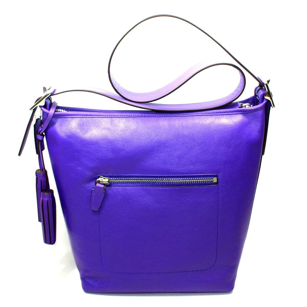 Coach, Bags, Coach Penny Legacy 9914 Violet Purple Leather Cross Body Bag