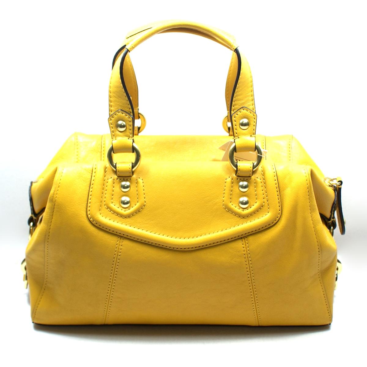 Coach Ashley Leather Satchel Shoulder Bag Sunflower Coach Ashley Leather Satchel Shoulder Bag Sunflower