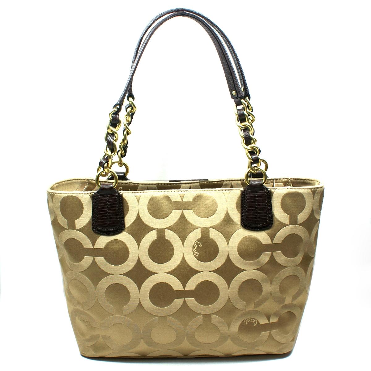 Coach Madison Opt Art Satchel/ Tote Khaki #20481 | Coach 20481