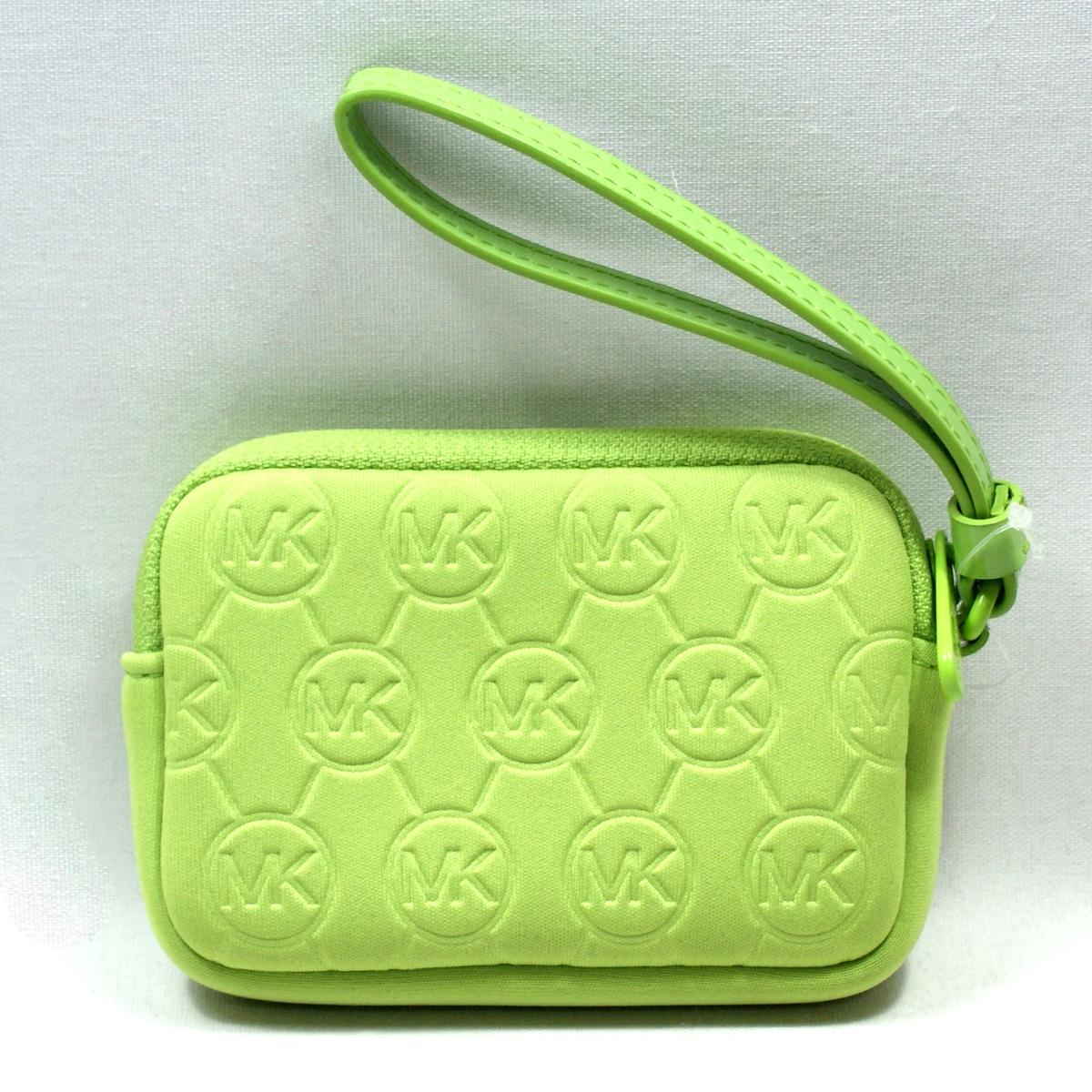 michael kors lime green wristlet