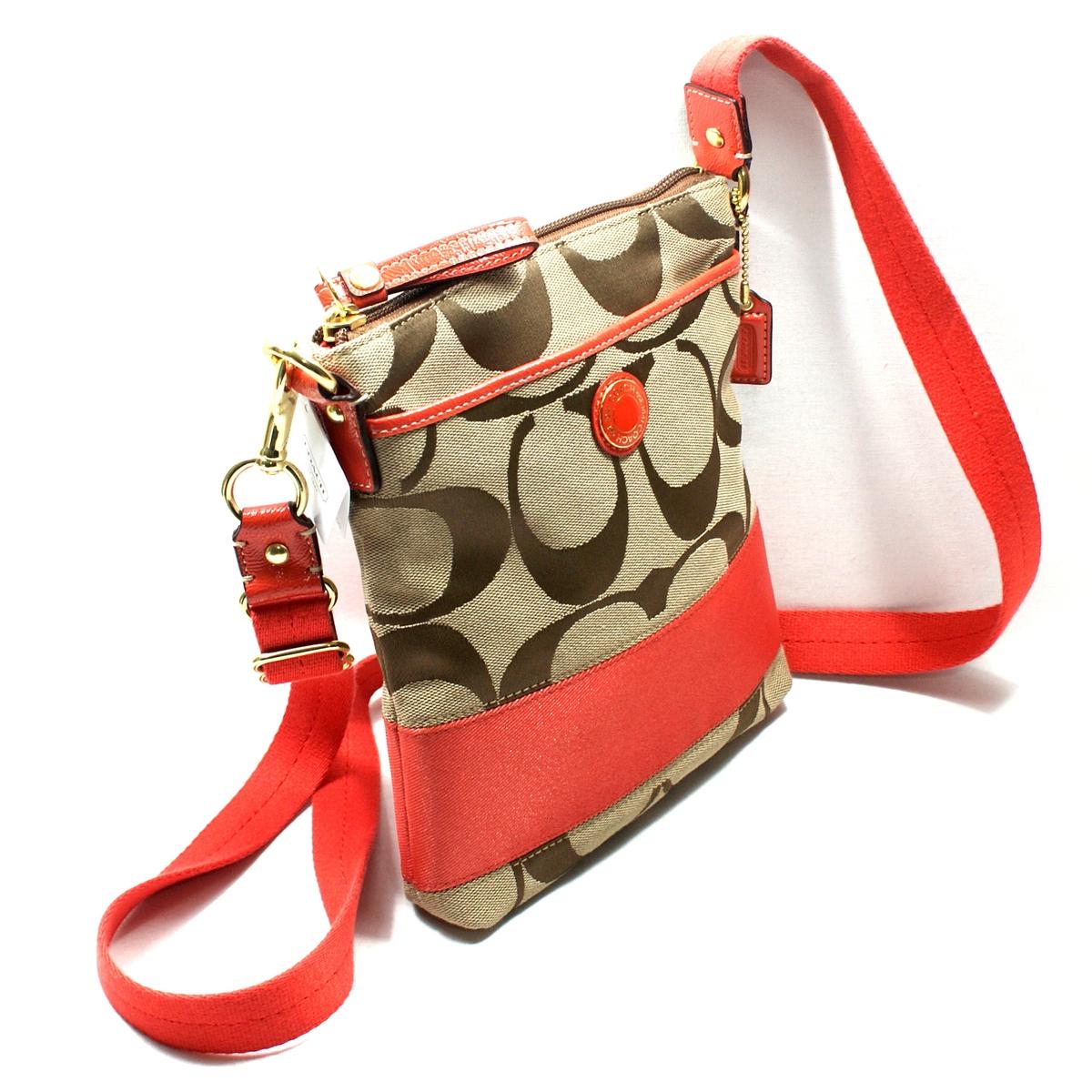 Coach Signature Stripe SwingPack Bag Orange #47720 | Coach 47720