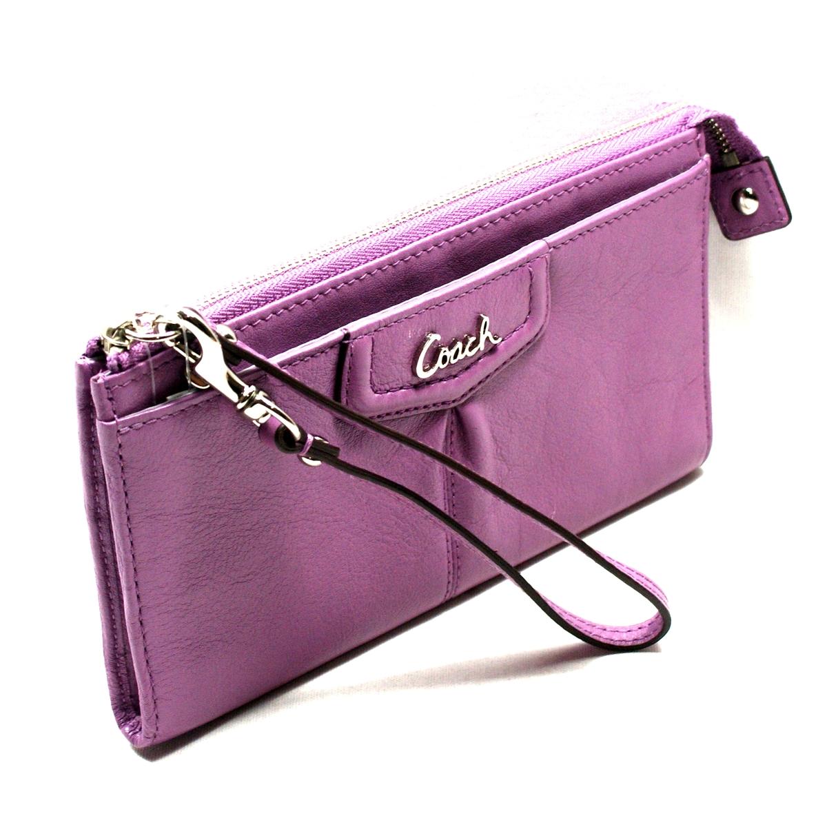 Coach Ashley Leather Zippy Wallet/ Wristlet #48124 | Coach 48124