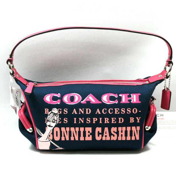 Coach Bonnie Print Framed Top Handle Pouch Navy #42583 | Coach 42583