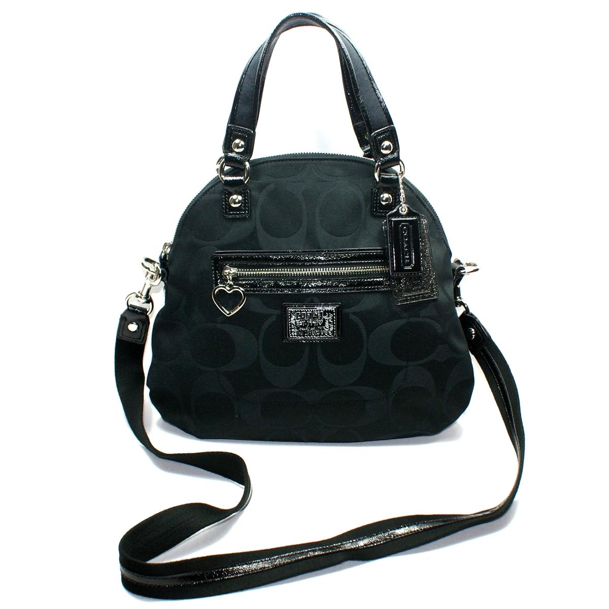 Coach Daisy Signature Foldable Crossbody Bag/ Satchel Black 21713