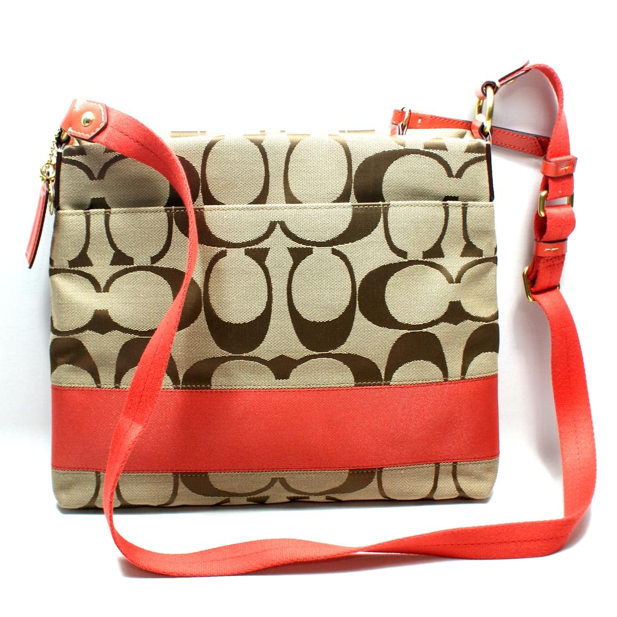 Coach Signature Stripe File Swingpack/ Crossbody Bag #19220 | Coach 19220