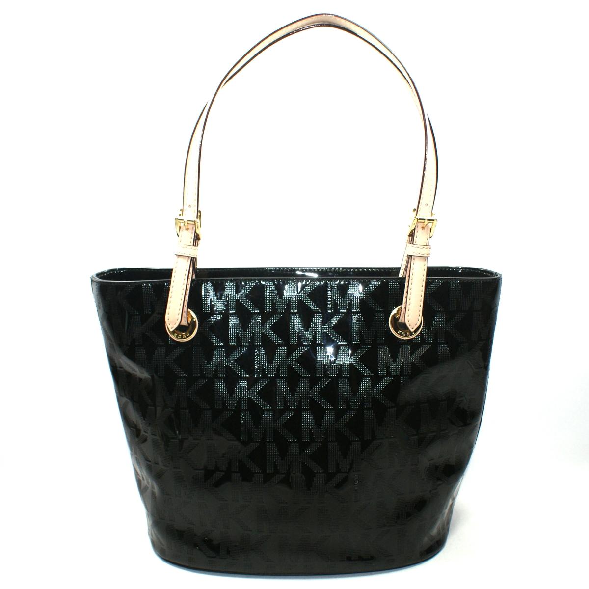 black patent leather mk purse