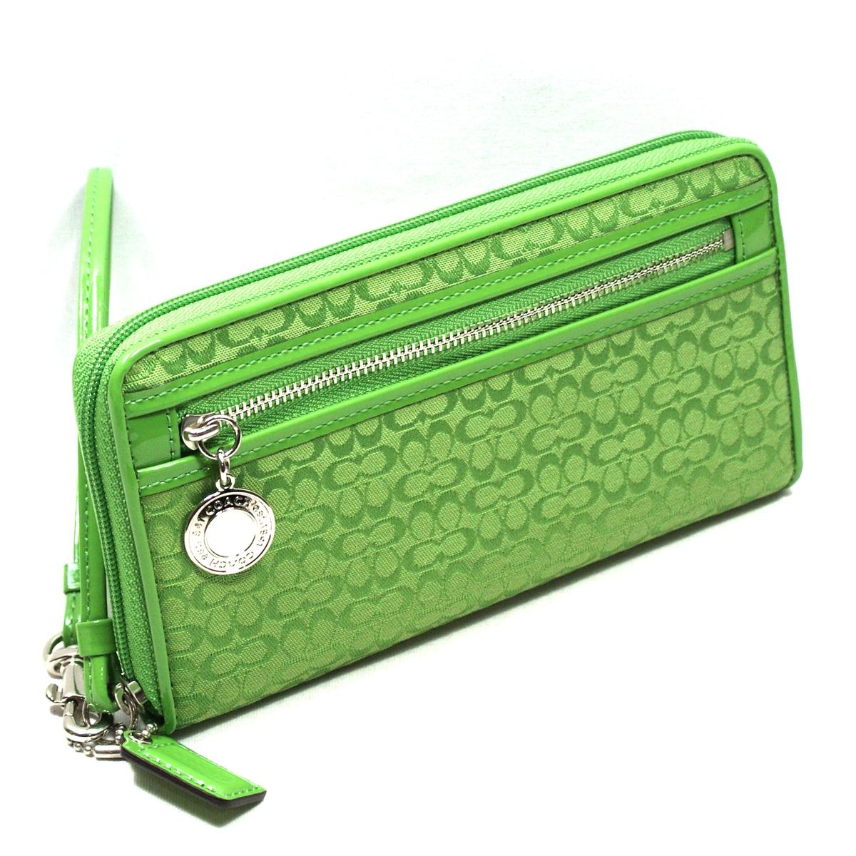 Coach 4CM Signature Zip Around Wallet/ Wristlet/ Clutch #Z49387 | Coach Z49387