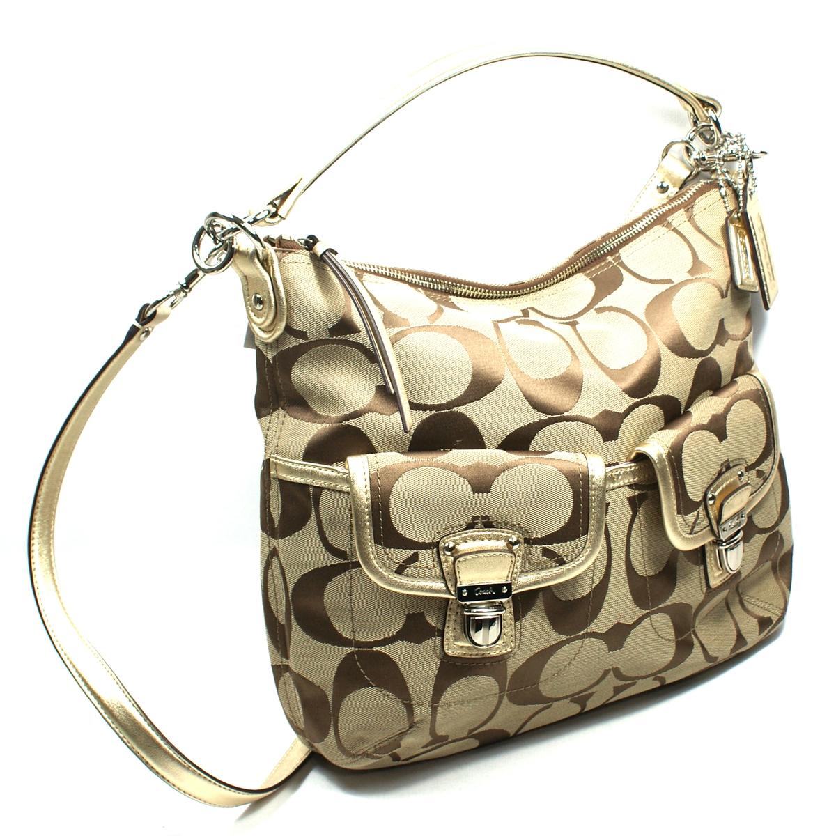 Coach Daisy Signature Pocket Hobo/ Swing Bag Gold 23392 Coach 23392