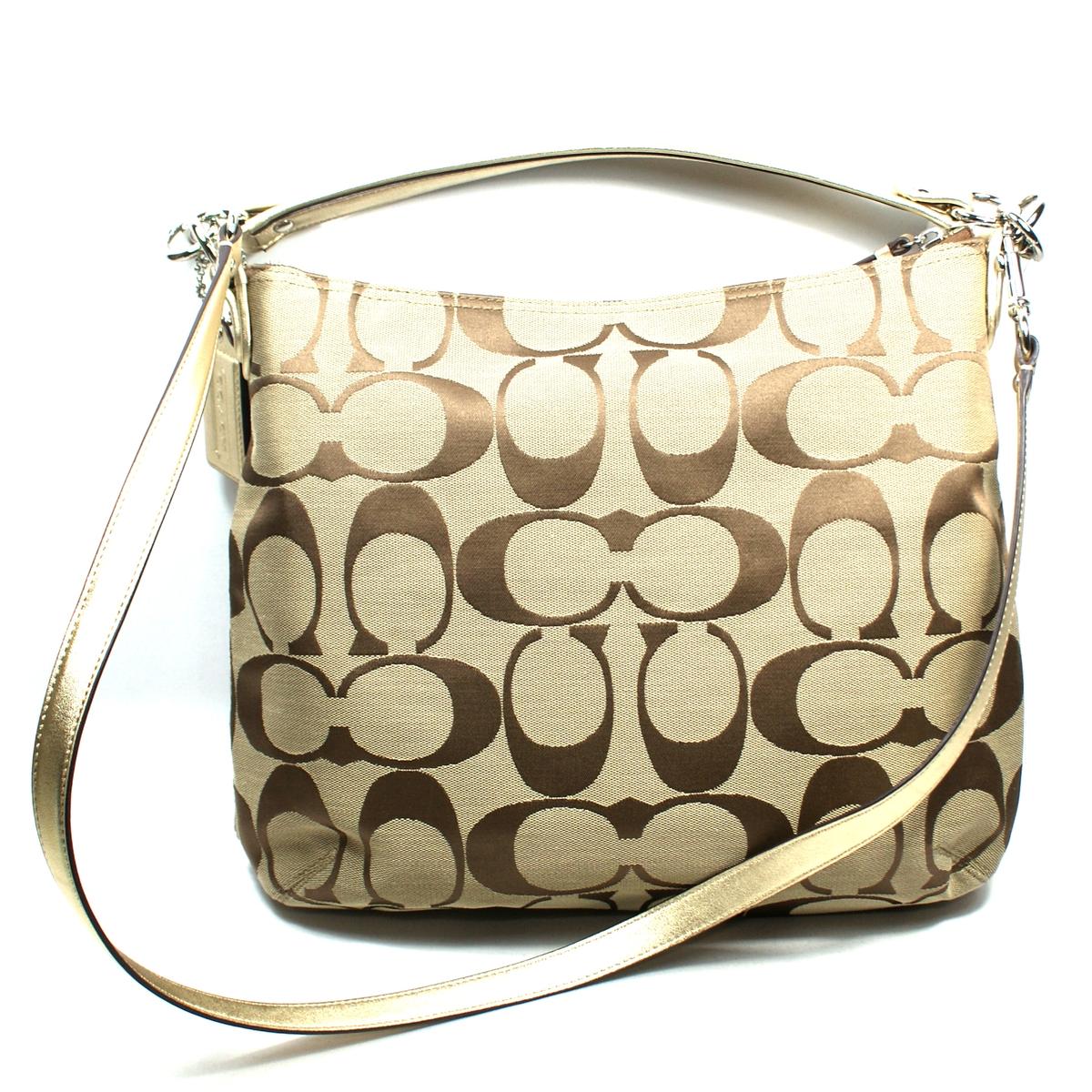 Coach Daisy Signature Pocket Hobo/ Swing Bag Gold 23392 Coach 23392
