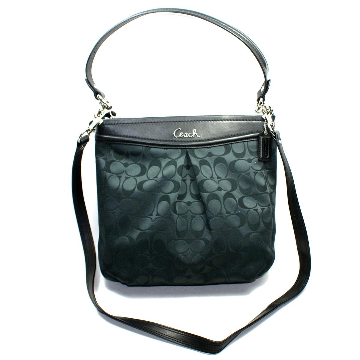 Coach Ashley Signature Black Hippie Crossbody/ Shoulder bag #20111 | Coach 20111