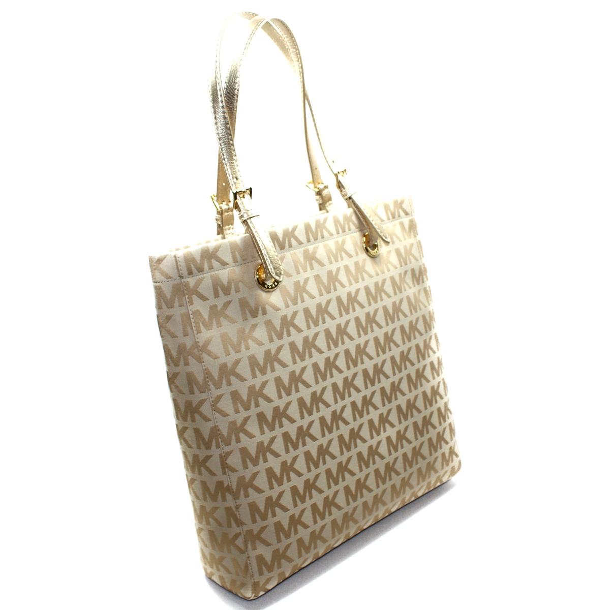 mk gold tote bag