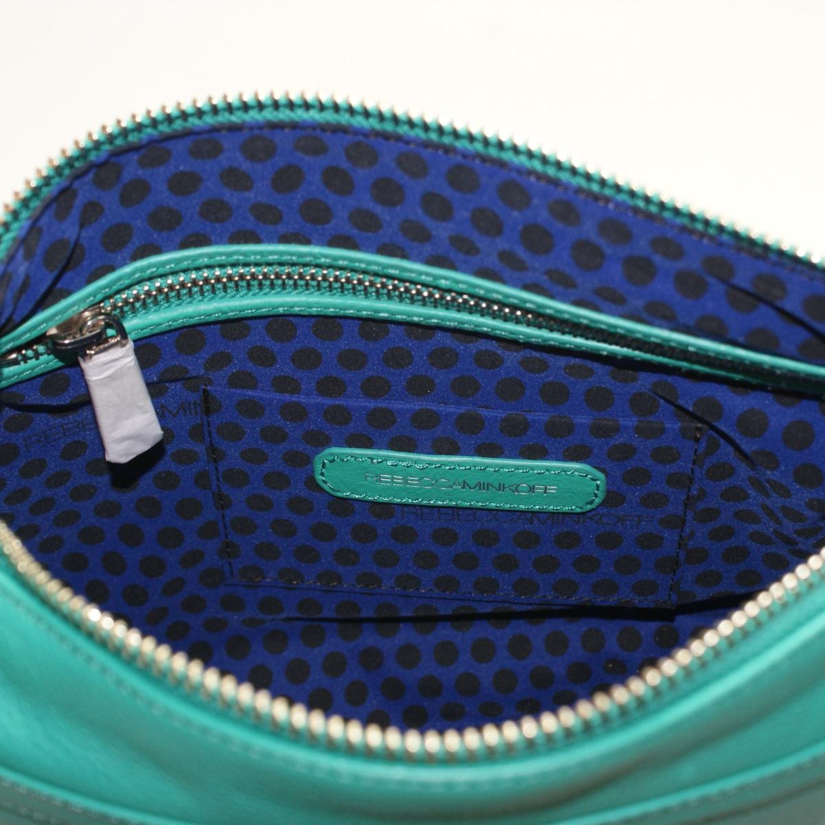 Rebecca Minkoff Mac Large Clutch/ Swing/ Crossbody Bag Aqua H007E01C