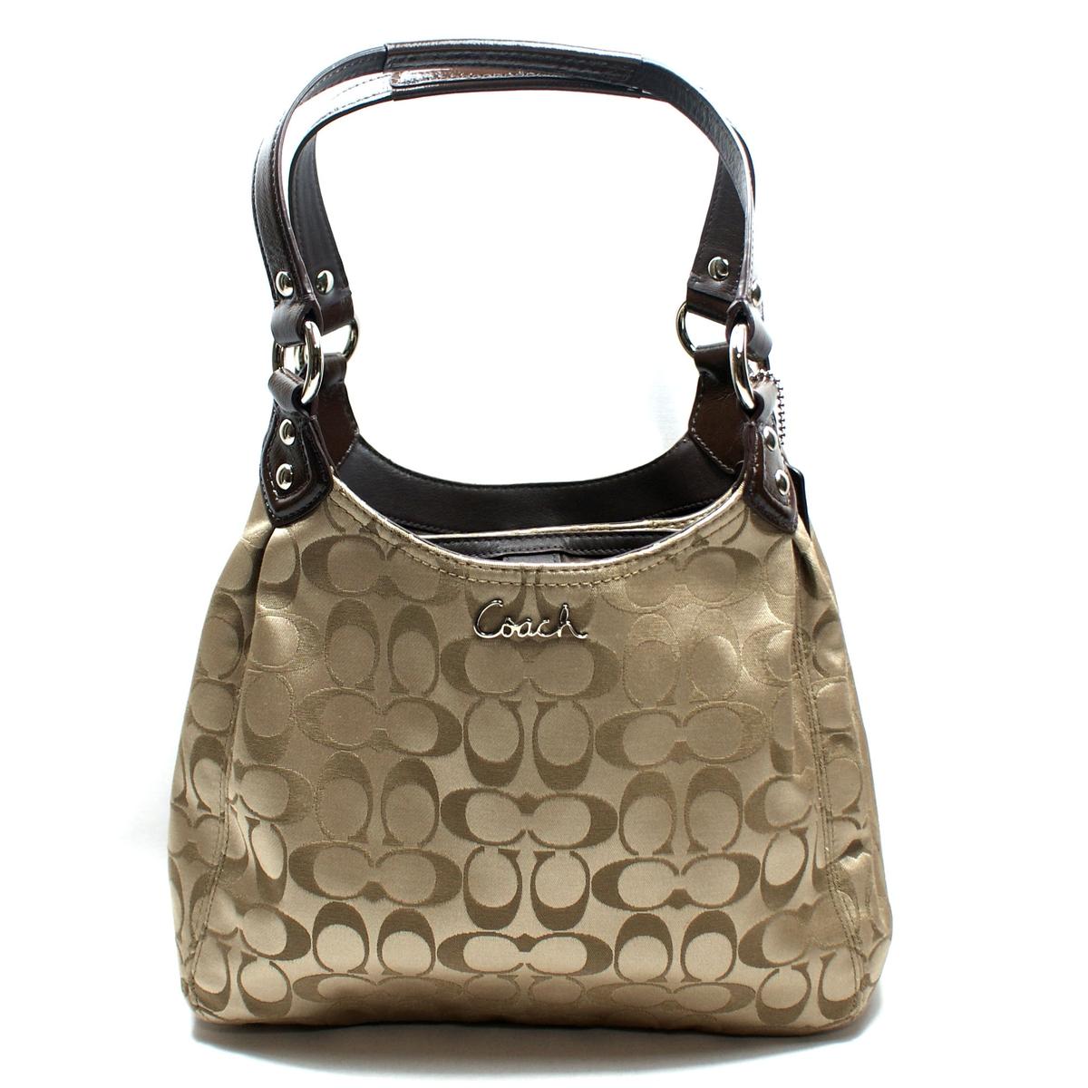 Coach Ashley Signature Hobo Bag Khaki 21881 Coach 21881