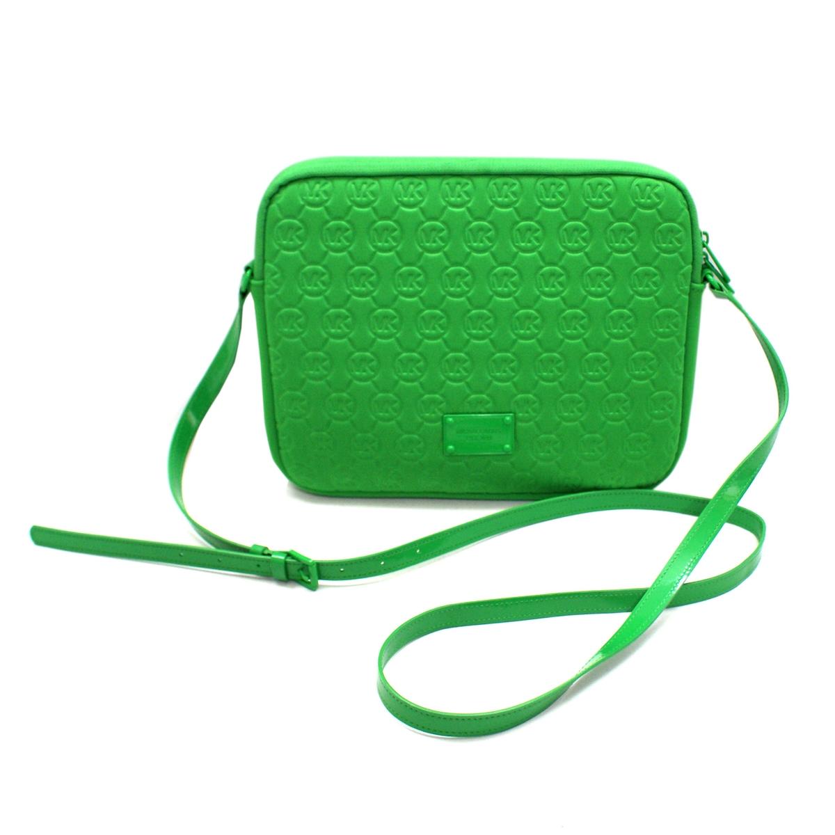 Michael Kors Mono Embossed Neoprene Ipad Crossbody Bag Palm 32F2GELC3P