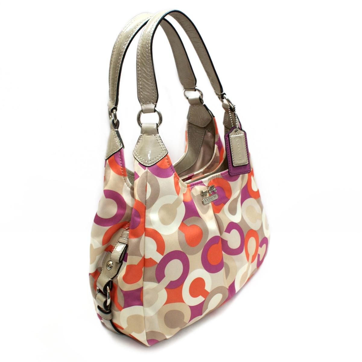 Coach Madison Diagonal Opt Art Maggie Hobo/ Shoulder Bag 23359 Coach