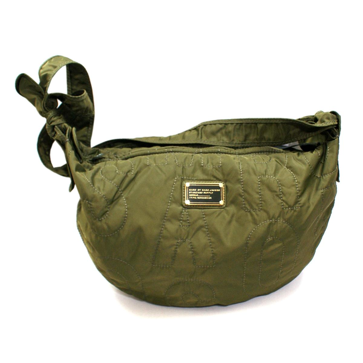 Marc By Marc Jacobs Moss Green Nylon Hobo/ Shoulder Bag M3122205 Marc By Marc Jacobs M3122205