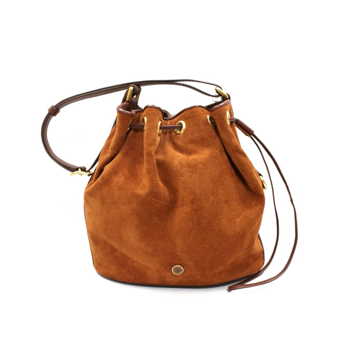 Marc By Marc Jacobs Log Cabin Suede Drawstring Small Handbag/ Shouder