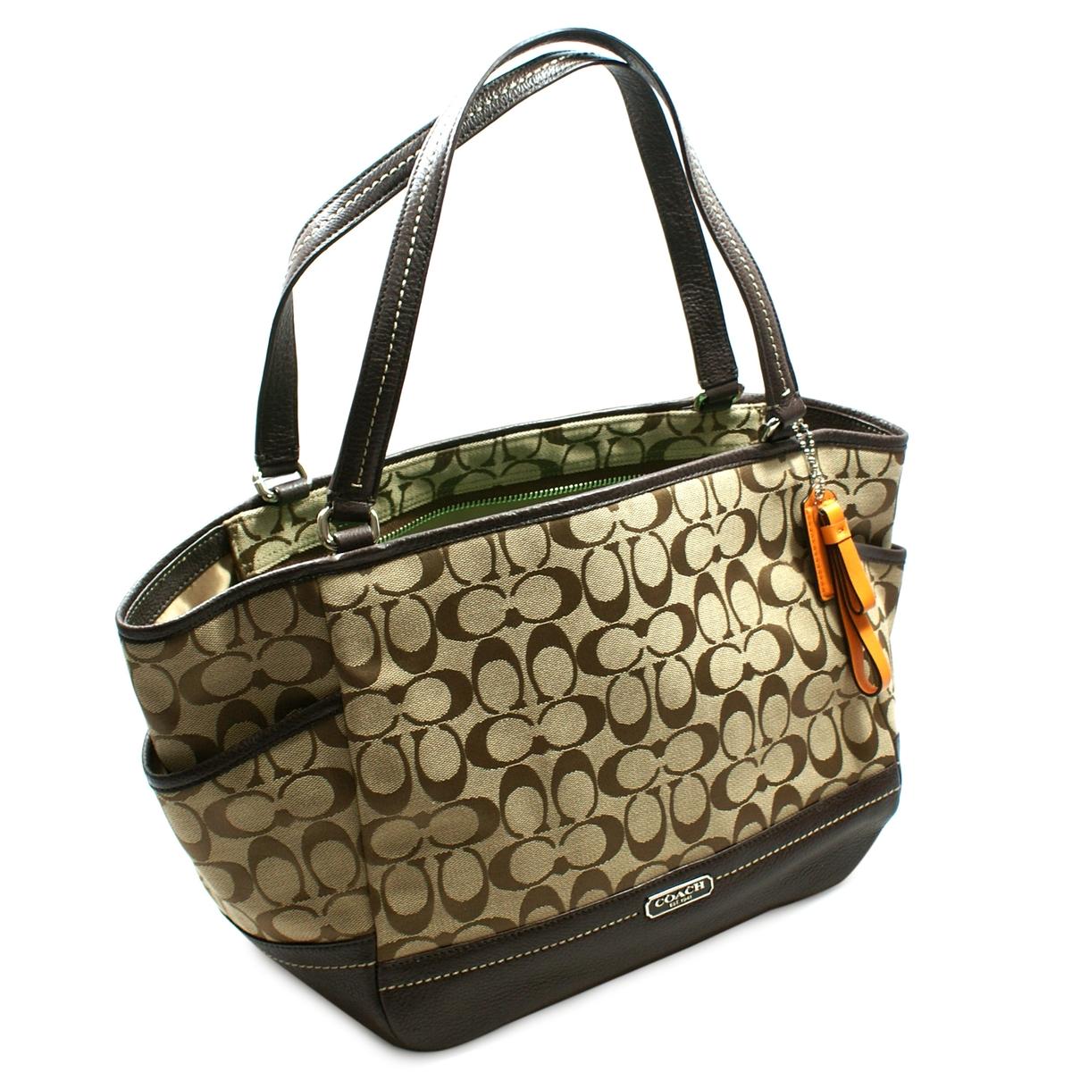 Coach Signature Carrie Tote/ Shoulder Bag Mahogany #23297 | Coach 23297